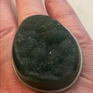 Lucky Brand Dark Green Stone Ring